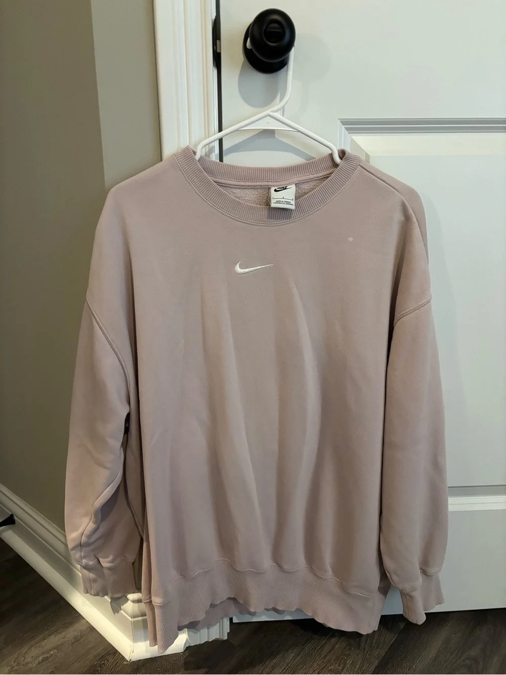 nike pink oversized crewneck